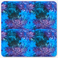 Turquoise Royal Purple Tie Dye Batik Zipper Pouch - fabric composite