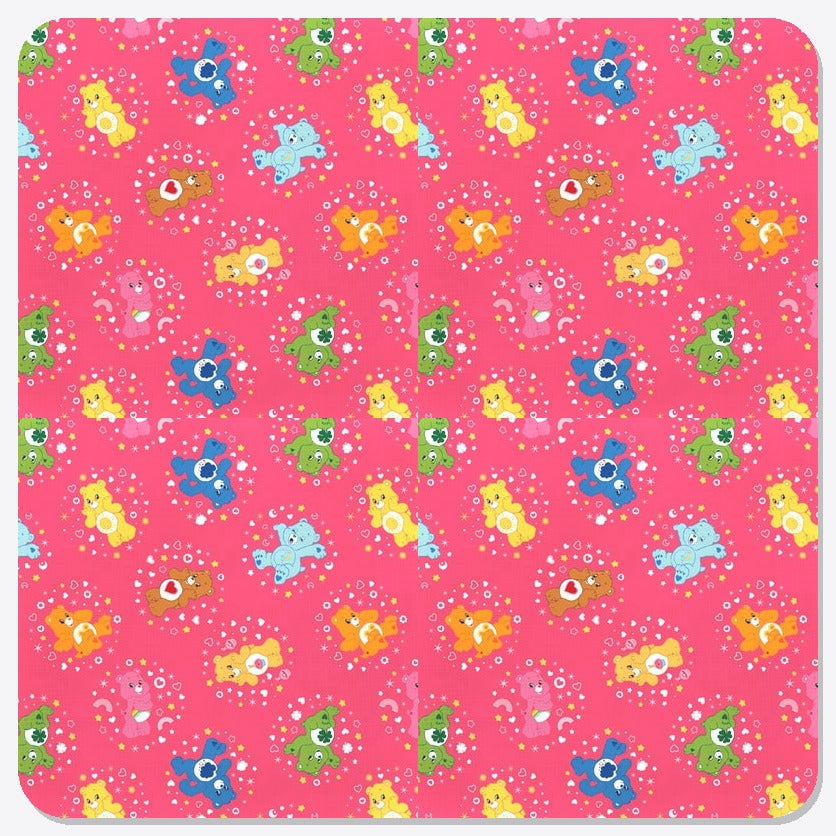 Care Bears Pink Belly Badge Handmade Cotton Tote Bag - fabric composite