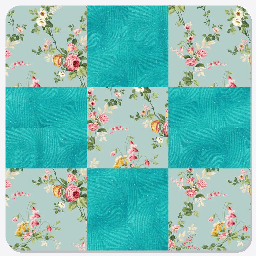 Teal Glitter Microwave Corn Heat Bag - fabric composite