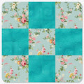 Teal Glitter Microwave Corn Heat Bag - fabric composite