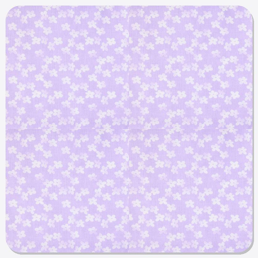 Purple Tonal Flowers Zipper Pouch - Handmade Cotton Fabric Coin Purse - fabric composite