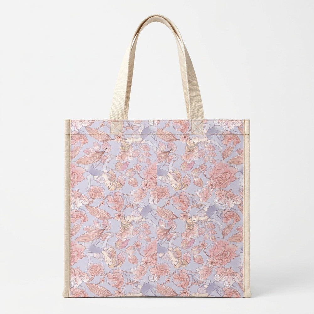Disney Sketch Cinderella & Flowers Handmade Fabric Tote Bag - product photo