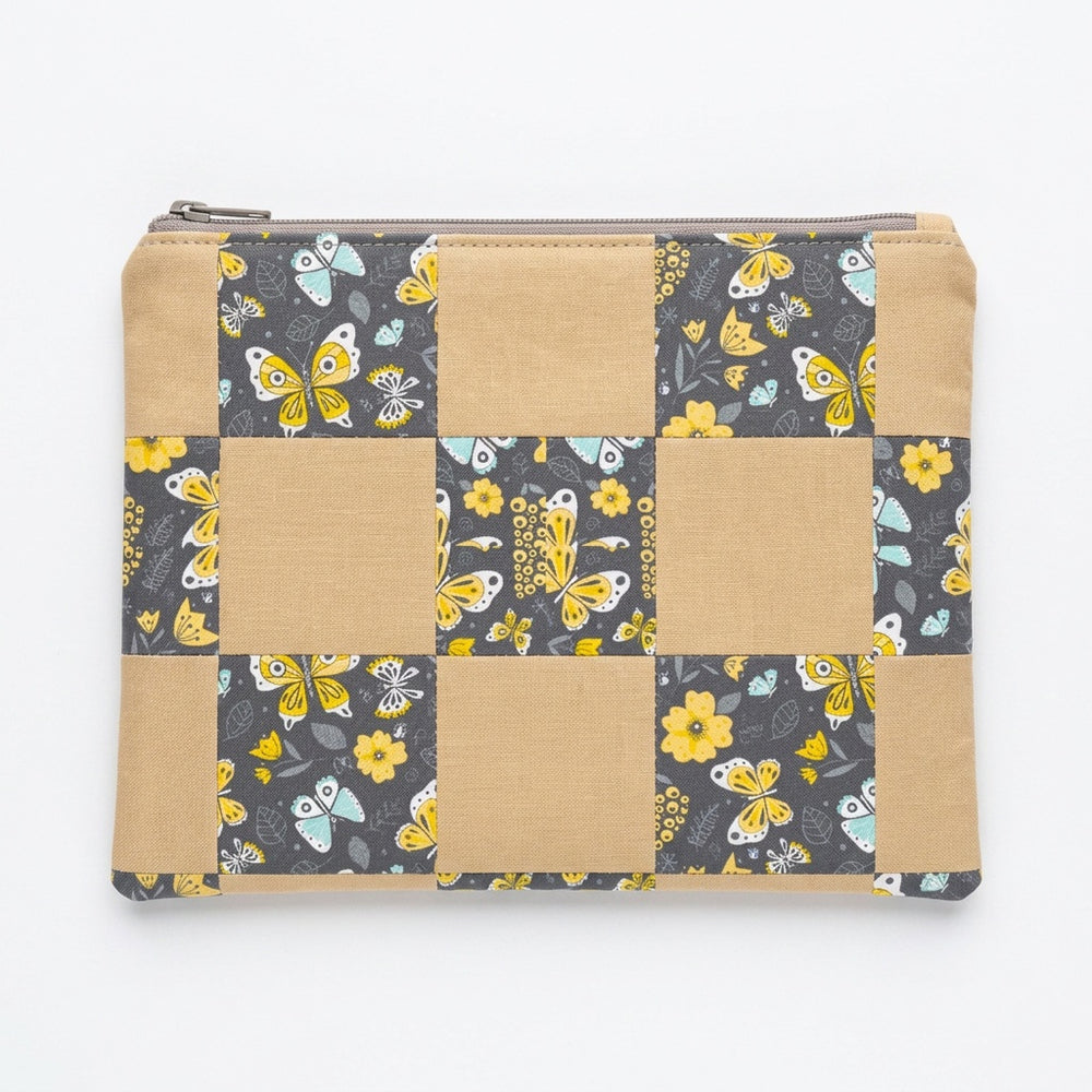 Sandstone Bee Wing Fabric Zipper Pouch - product photo