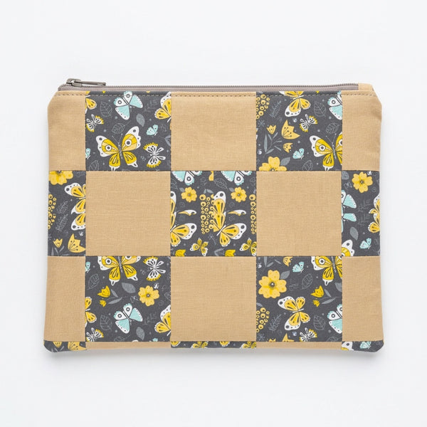 Sandstone Bee Wing Fabric Zipper Pouch - product photo