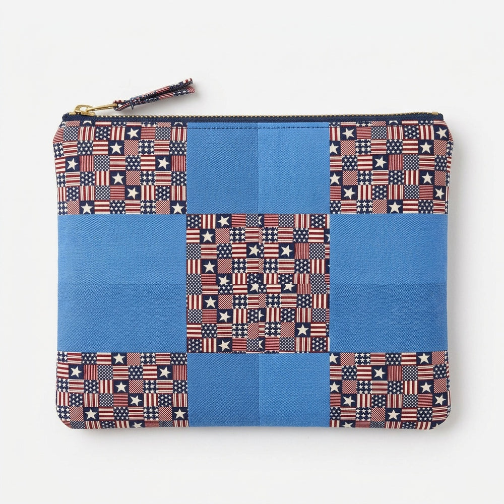 Patriotic Stars and Stripes Zipper Pouch - product photo