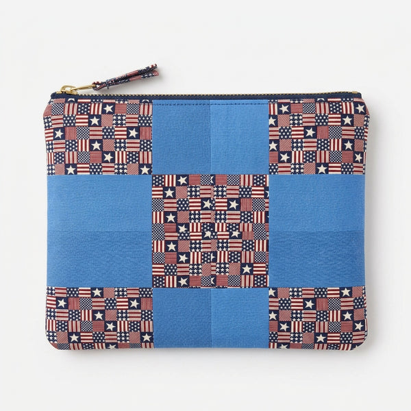 Patriotic Stars and Stripes Zipper Pouch - product photo