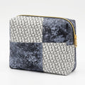 Gray Texture White Cat Clusters Cosmetic Bag - product photo