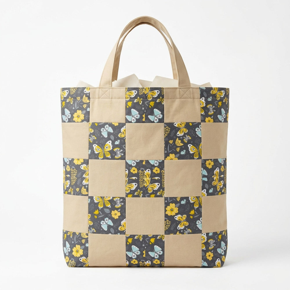 Buzz on the Wing Bee Print Handmade Fabric Shopper Bag - product photo