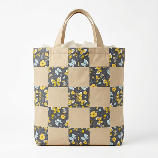 Buzz on the Wing Bee Print Handmade Fabric Shopper Bag - product photo