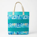 Turquoise Sea Life Surf Cotton Tote Bag - product photo