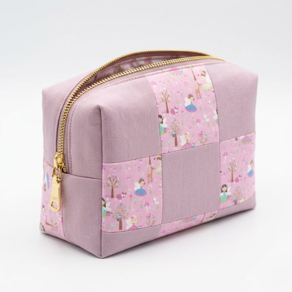 Pink Fairies Romantic Cotton Cosmetic Bag - product photo