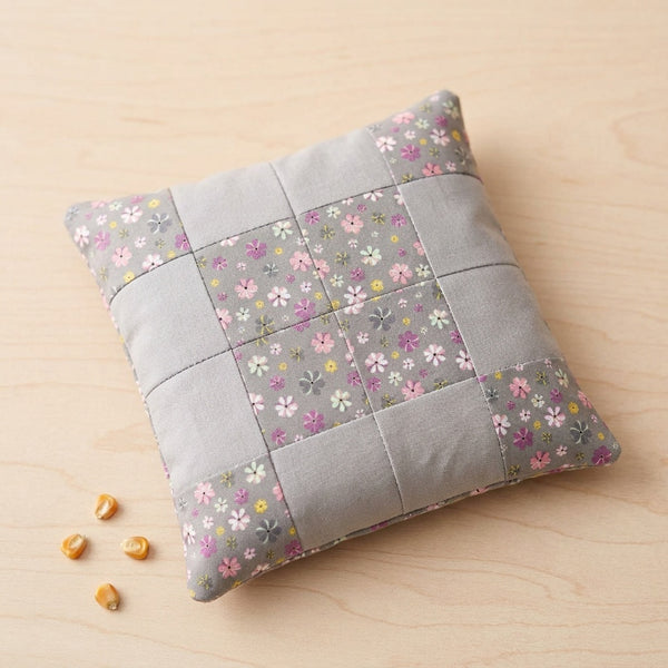Pink & Gray Floral Microwave Corn Heat Pack - product photo
