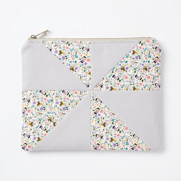 Peanuts Flowers White Illusions Handmade Zipper Pouch - product photo