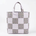 Pink & Gray Floral Handmade Cotton Shopper Bag - product photo