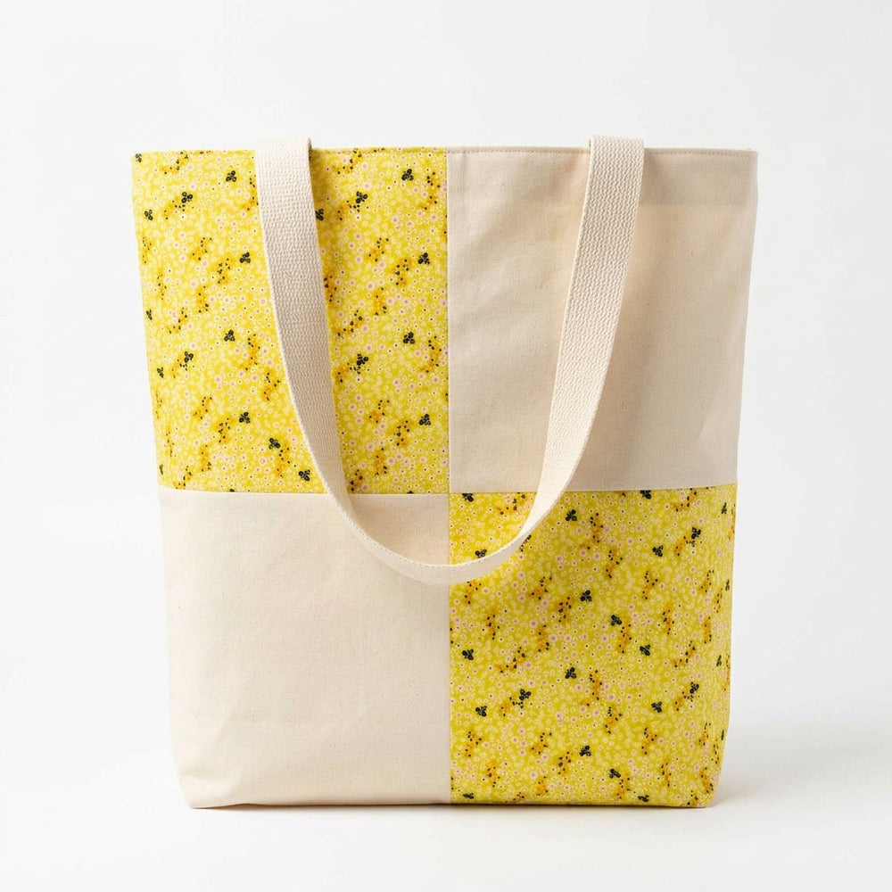 Sunshine Ditzy Floral Cotton Tote Bag - product photo