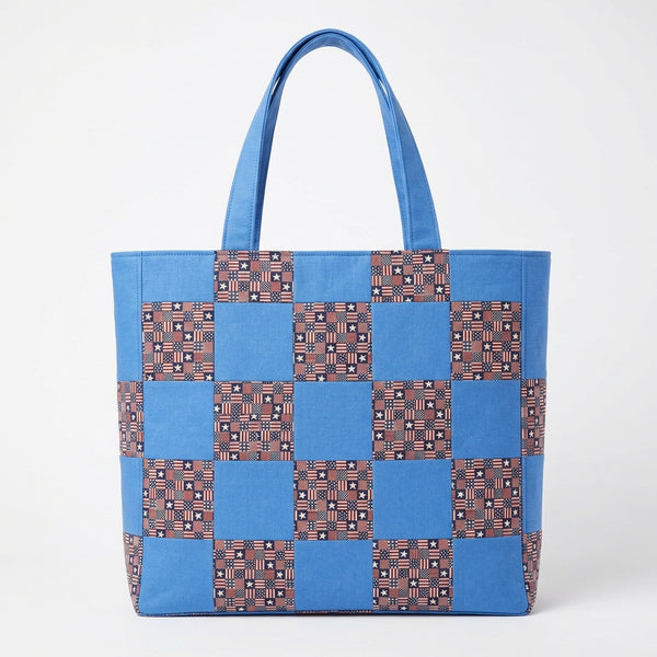 Patriotic Stars & Stripes Handmade Cotton Tote Bag - product photo