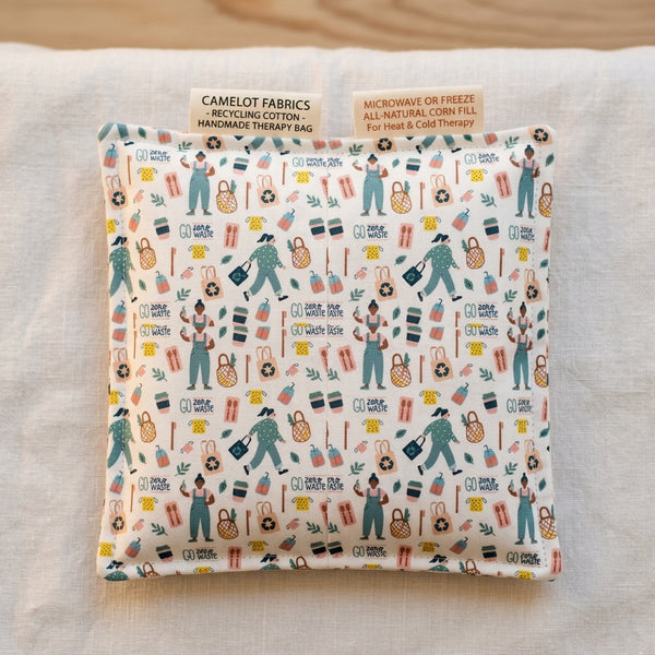 Eco-Friendly Recycling Print Microwave Corn Bag Heat Pack - product photo