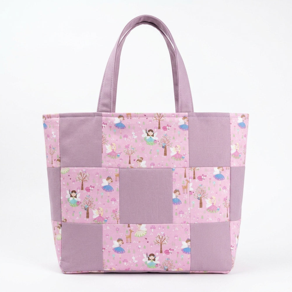 Fairy Garden Pink Handmade Cotton Shopper Bag - product photo