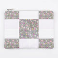 Pink & Gray Floral Snow Cotton Zipper Pouch - product photo