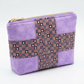 Purple Hearts & Stars Stripes Handmade Cosmetic Bag - product photo