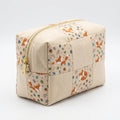 Baby Fox Handmade Cosmetic Bag with Muslin Lining - product photo