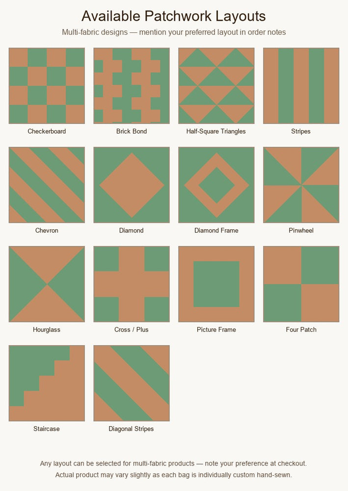 Available patchwork layout options